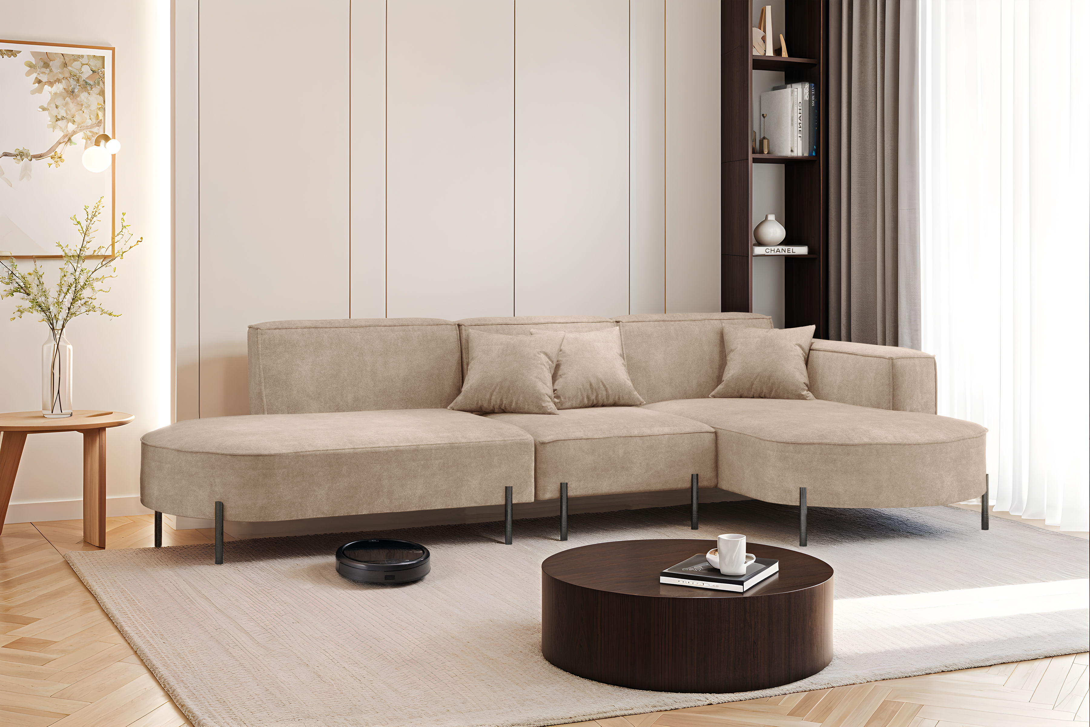 Parma L Hills Ecksofa L-Form Noel 17 Beige